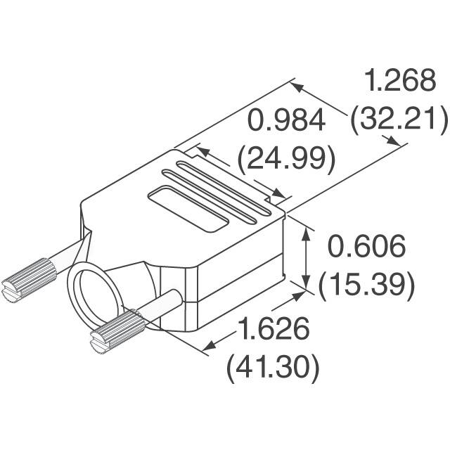 952-009-030R121 NorComp Inc.  Capots de connecteurs D-Sub en forme de D